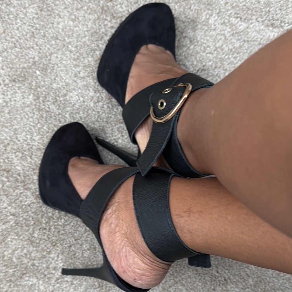 Bebe Black High Heel Shoes